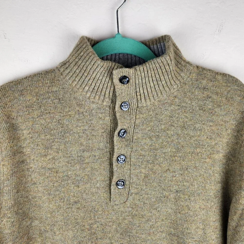 Emile Lafaurie Italy Wool Blend Multicolored Knit Polo Sweater sz XL